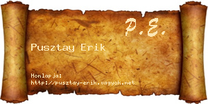 Pusztay Erik névjegykártya